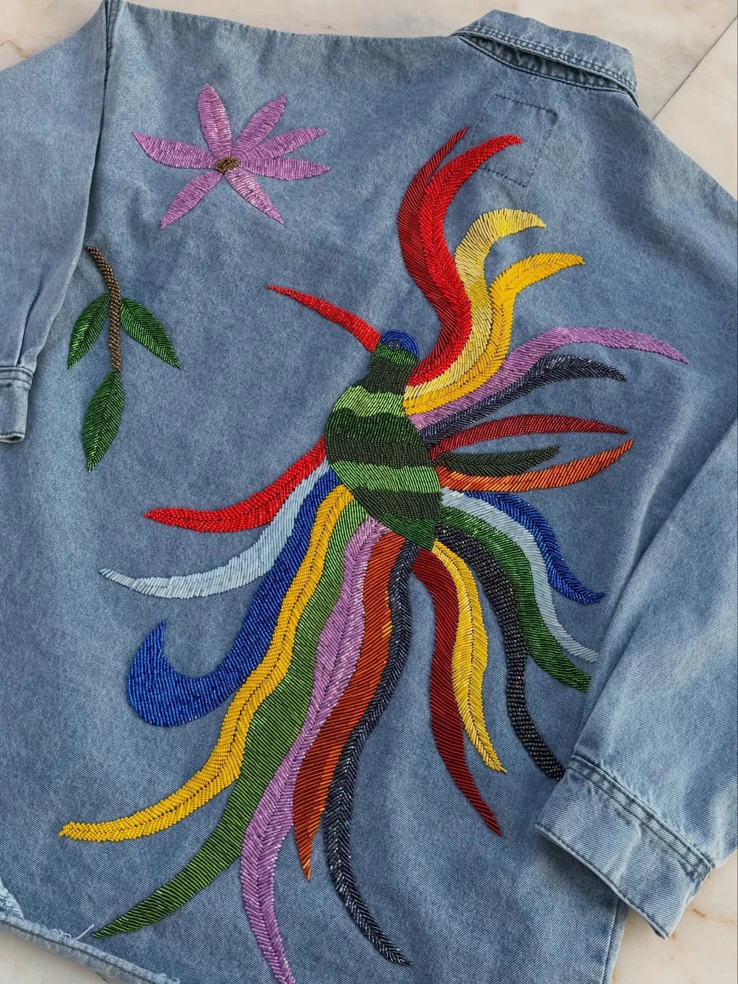 Hand crafted denim jacket